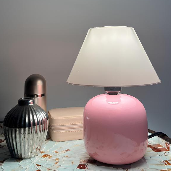 Abajur Luminaria de Ceramica Porcelana Bivolt Com Cupula para Decoração Quarto Escritorio Sala Decoração Várias Cores Moderno Sofisticado Adulto Infantil Sofisticado Elegante