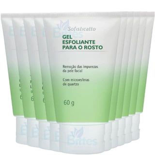 KIT 10 Gel Esfoliante Para O Rosto Sofisticatto Cosméticos