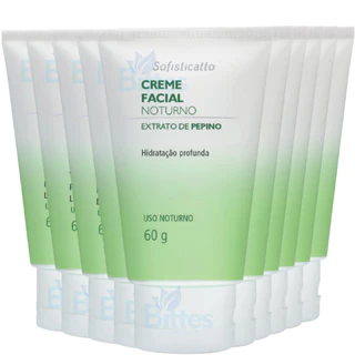 KIT 10 Cremes Facial Sofisticatto Cosméticos Com Extrato De Pepino
