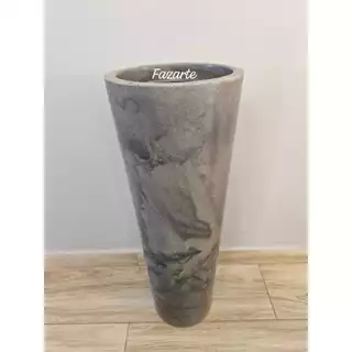 Vaso de Planta Decorativo Reciclável em Polietileno, IBIZA marmorizado M110