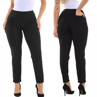 Calça Legging Montaria Gorgurão Cintura Alta Plus Size Curve Com Bolso