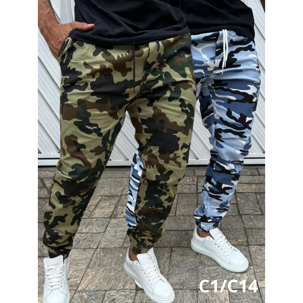 Calça de moletom do fashion exército