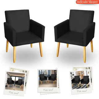 Kit 2 Poltronas Decorativa Nina Para Sala De Estar E Recepção Poltrona Para Consultório Clínica