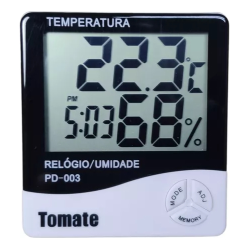 Relógio Temperatura Umidade Termo-higrômetro Digital