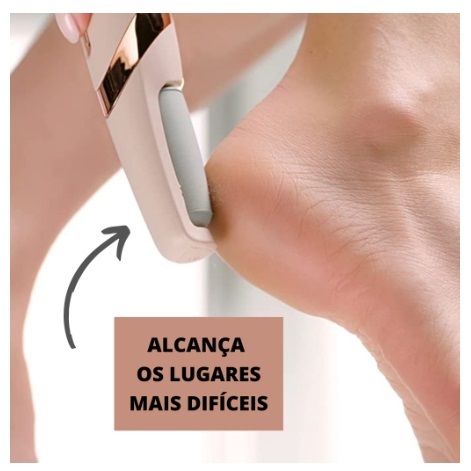 Lixador De Pé Elétrico Lixa Elimina Calo Portátil Usb Pilha Manicure