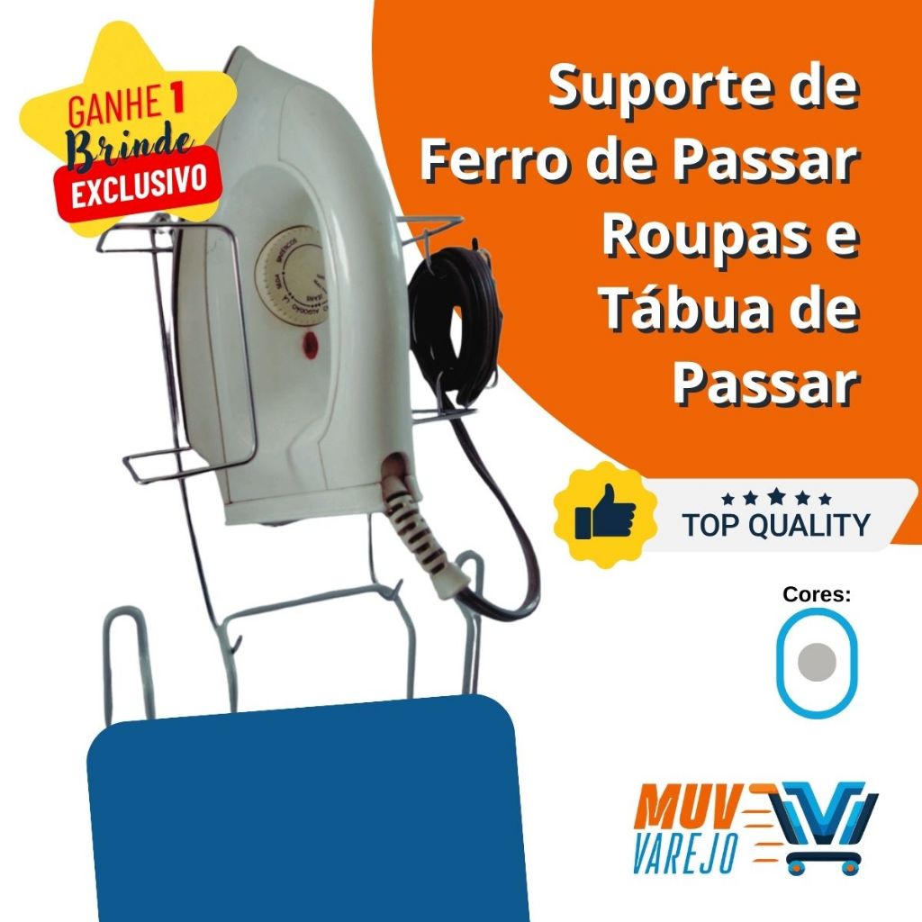 Suporte para Ferro de Passar Roupa e Tabua Entrega Expressa Envio Rápido