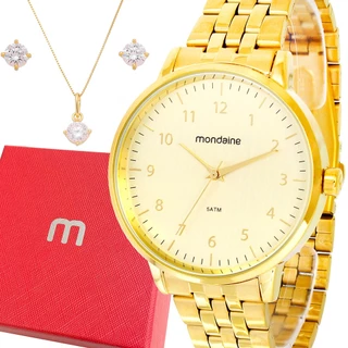 Relógio Mondaine Feminino 1 Ano De Garantia Dourado Original