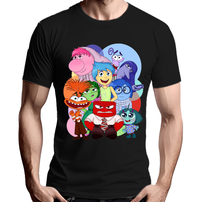 Camisa Divertidamente Desenho Personagens Camiseta Algodão Premium ...