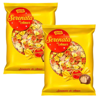 Kit 2 Pacotes De Bombom Serenata De Amor 825g C/50un Cada