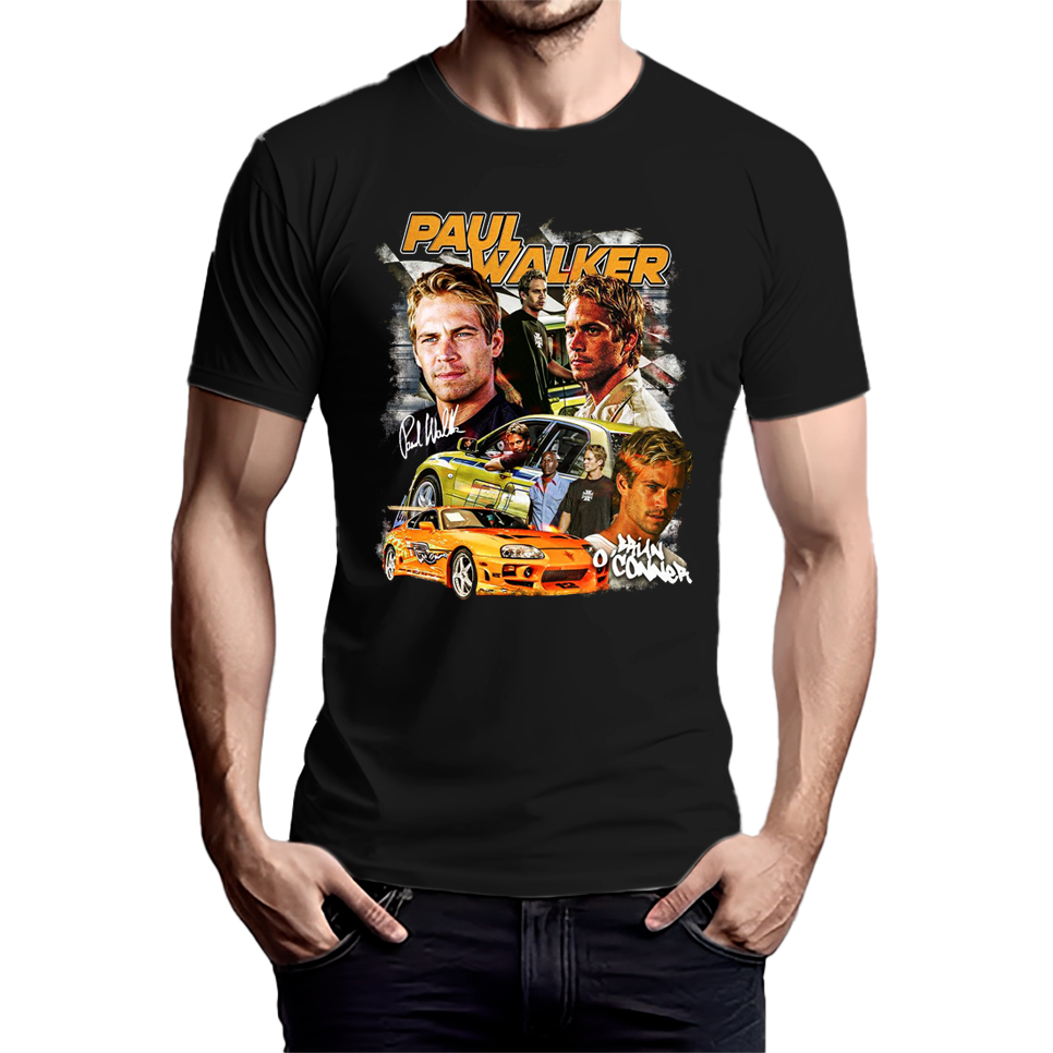 Camiseta Velozes e Furiosos Paul Walker Brian Homenagem Carros Camisa ...