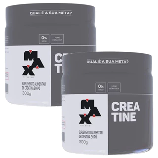 Kit 2x Creatina Max Titanium 300g 100% Pura Monohidratada Creatine Original