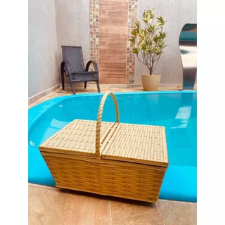 Cesta Piquenique De Fibra Sintética 42x25x16