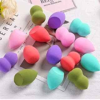 KIT 12 Peças Esponja Para Maquiagem/ Esponja de Rosto Facial Maquiagem Base e Corretivo de Gota d'água/Chanfrando/Cabaça em Oferta na Shopee