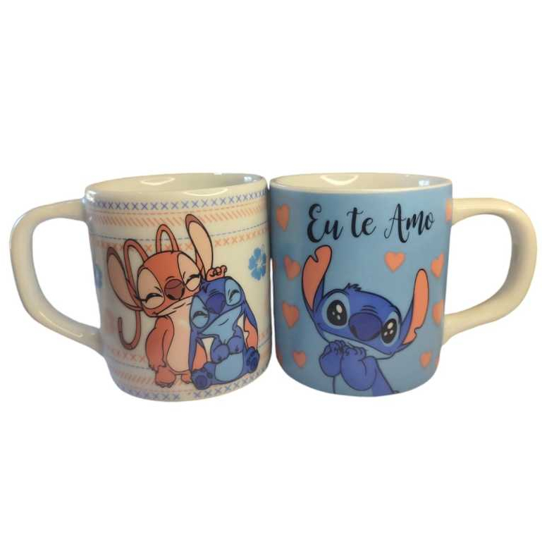 Kit 2 canecas personalizadas Stitch 300 ML