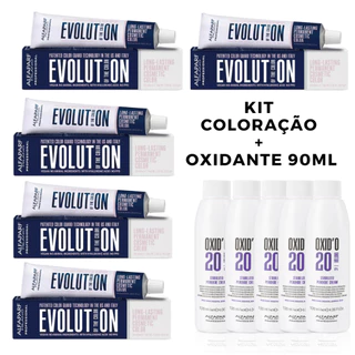 Kit Coloração Evolution 60ml + Oxidante Alfaparf 90ml - 5 unidades