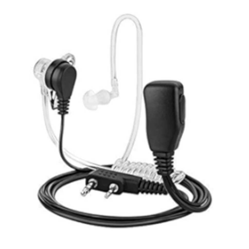 Fone de ouvido com ptt de lapela para radio Baofeng Uv5r UV5r 777 Kemwood de tubo Acústico transparente fone silicone