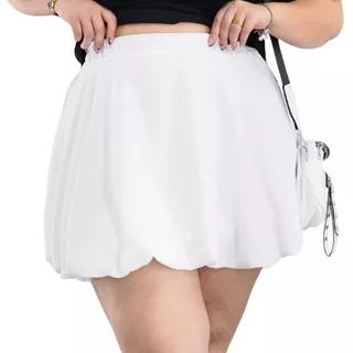 Saia plissada Com Preguinhas Moda Retro Tendência coreana- Balone