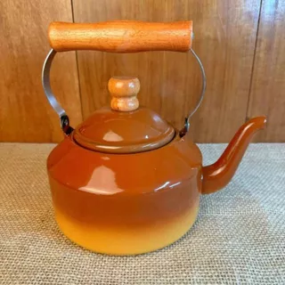 Chaleira esmaltada para fogão de indução - Marrom Degrade