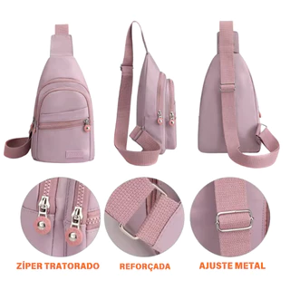 Shoulder Bag Transversal Feminina Pochete de Ombro Bolsa Tira Colo Impermeavel