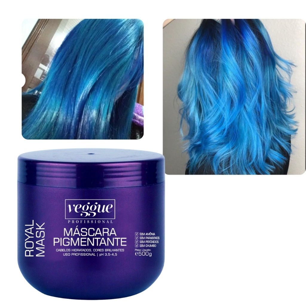 Tonalizante Azul Royal E Matizador Capilar Veggue 500ml | Shopee Brasil
