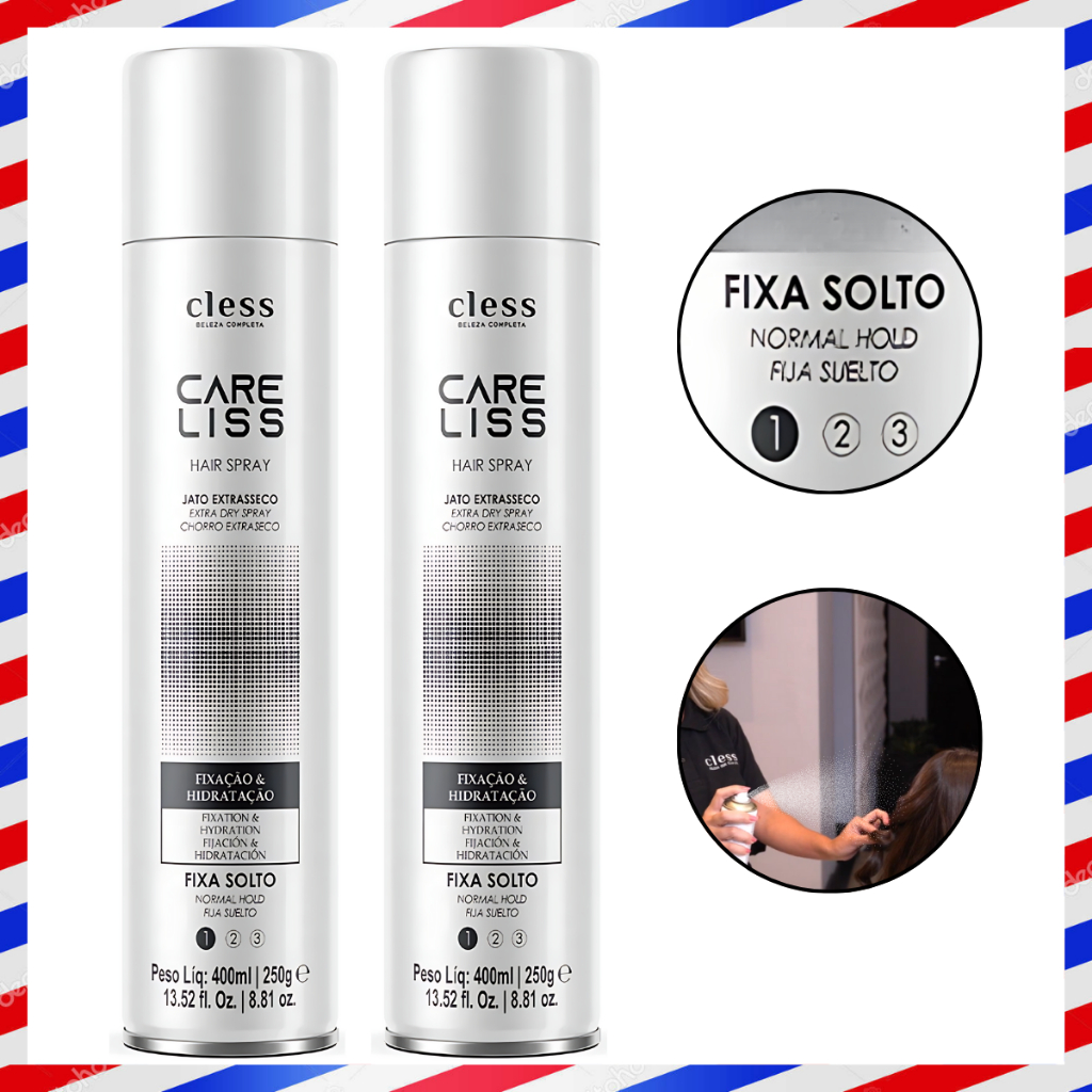 Kit 2 Laquês Fixador de Penteado Cabelo Charming Care Liss Fixa Solto ...