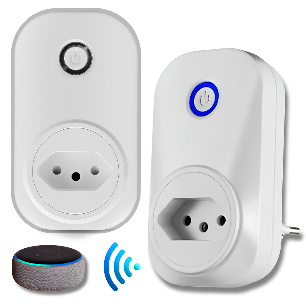 Tomada Inteligente Adaptador Casa 10A Wi-Fi Smart Plug Alexa Automação ...