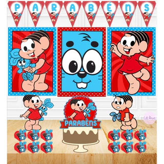 Kit só um bolinho Kit festa em casa MONICA E SANSÃO Kit personalizado para aniversário ou mesversário tema