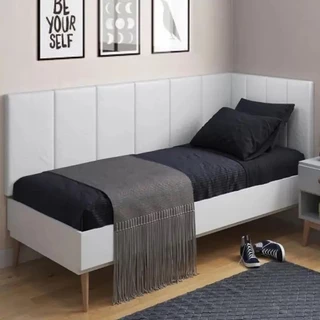 Cabeceira Cama solteiro em L Estofada 90X55CM envio imediato