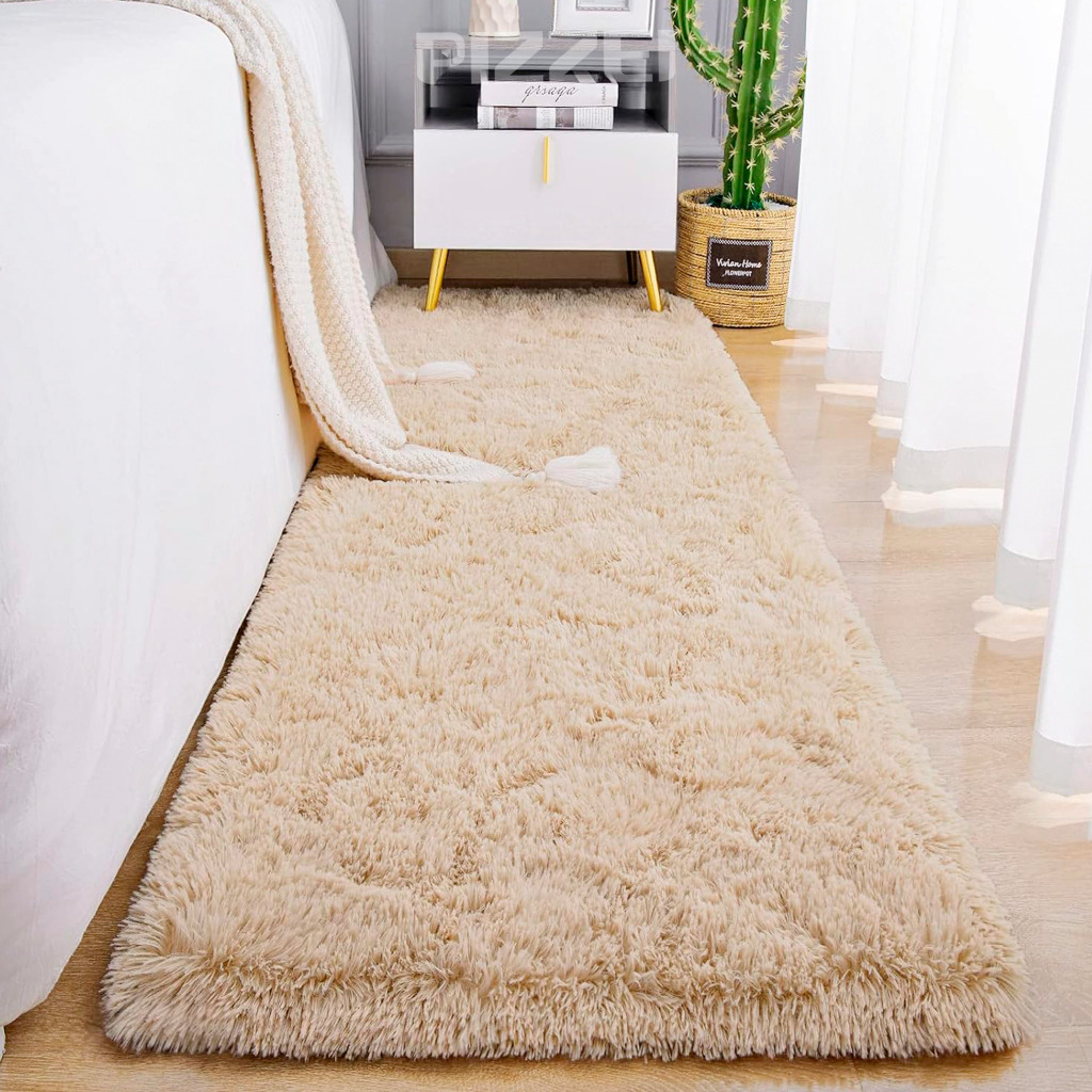 Tapete Passadeira 1,00 x 0,60 Antiderrapante Corredor Quarto Sala Felpudo Peludo