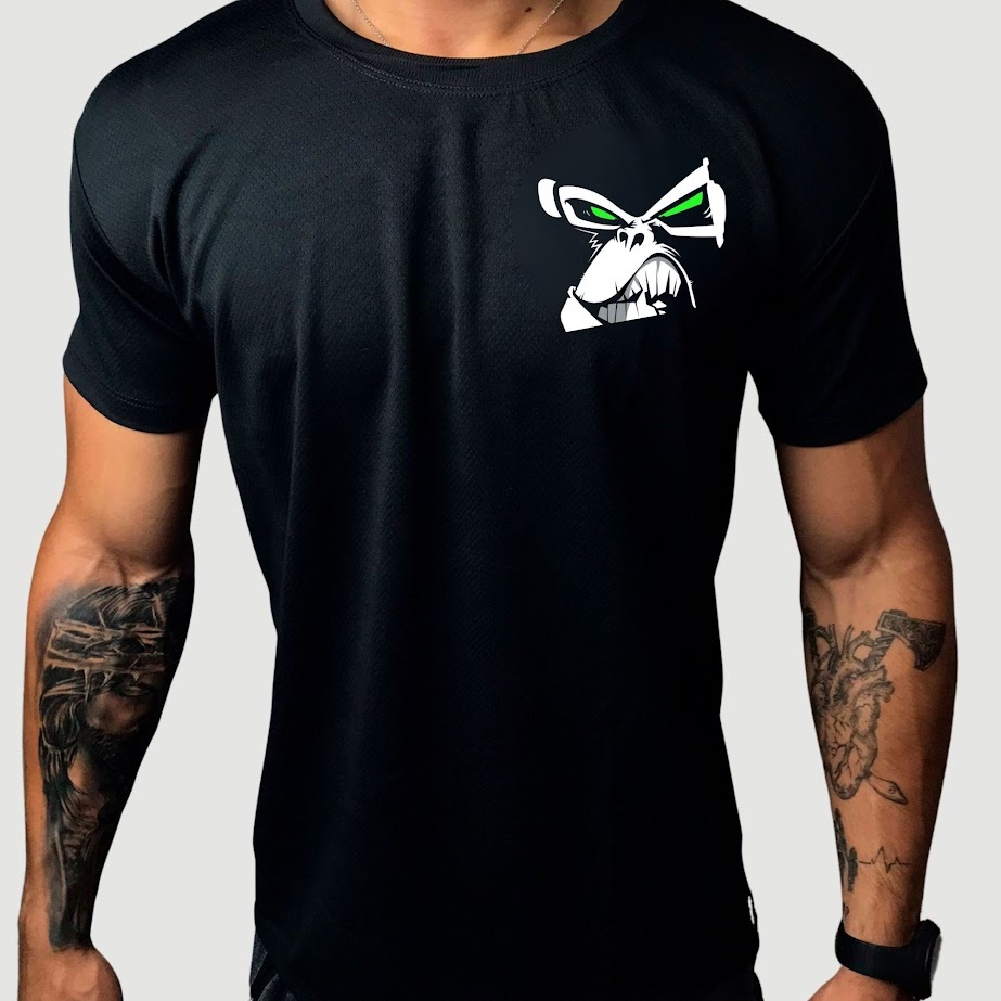 Camisa Dry Fit Masculina - Modelo GORILA Academia, Corrida, CrossFit, Ideal Para Treinos Intensos