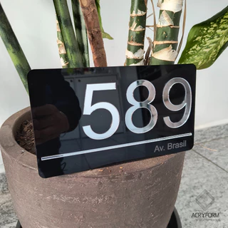 Placa para Endereços Número para Casas, Condomínios e Empresas em Acrílico