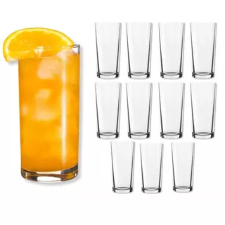 Conjunto 4 Copos de Vidro 240ml Copos para Suco Água Cozinha Long Drink Multiuso Jogo de Copos