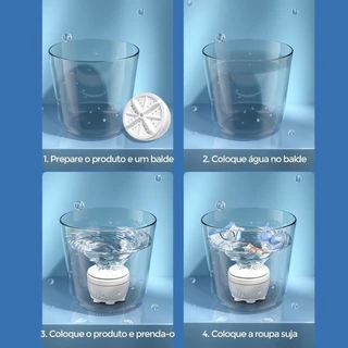 Mini Máquina de Lavar Roupas no Balde Portátil USB