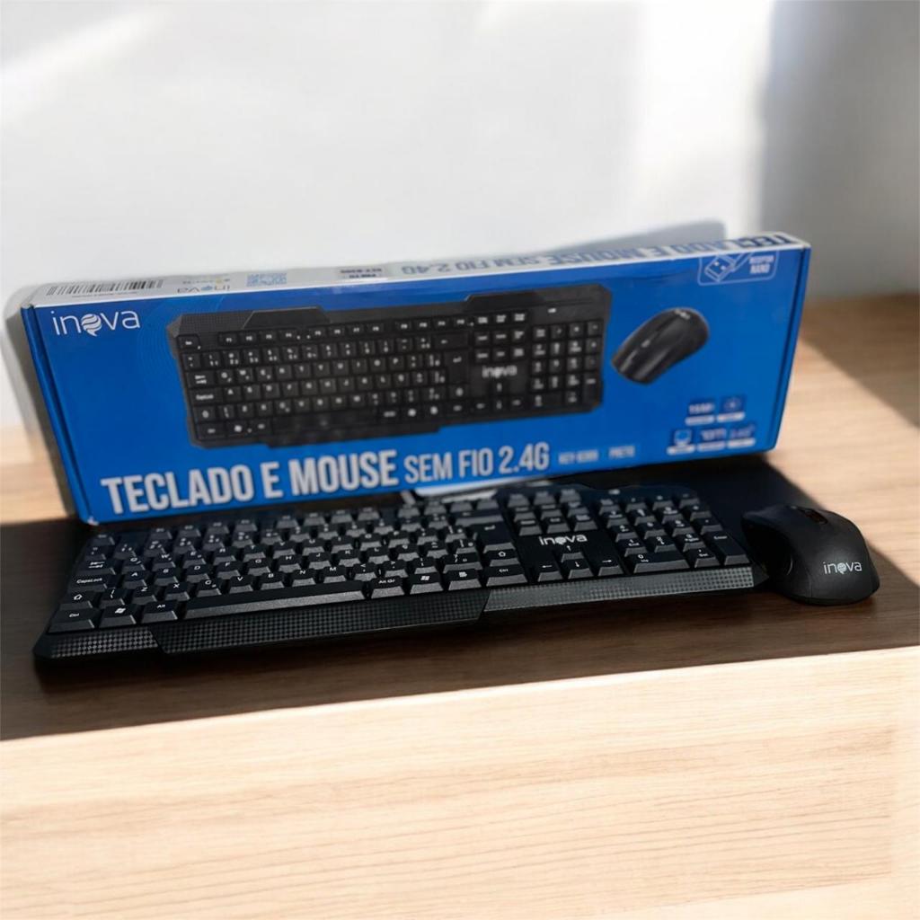 KIT MOUSE E TECLADO SEM FIO INOVA | Shopee Brasil