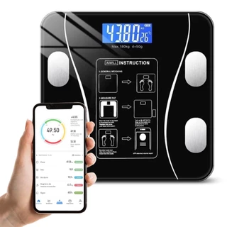 Balança Bioimpedancia Digital Bluetooth Corporal até 180kg Resultado Pelo Celular em Oferta na Shopee