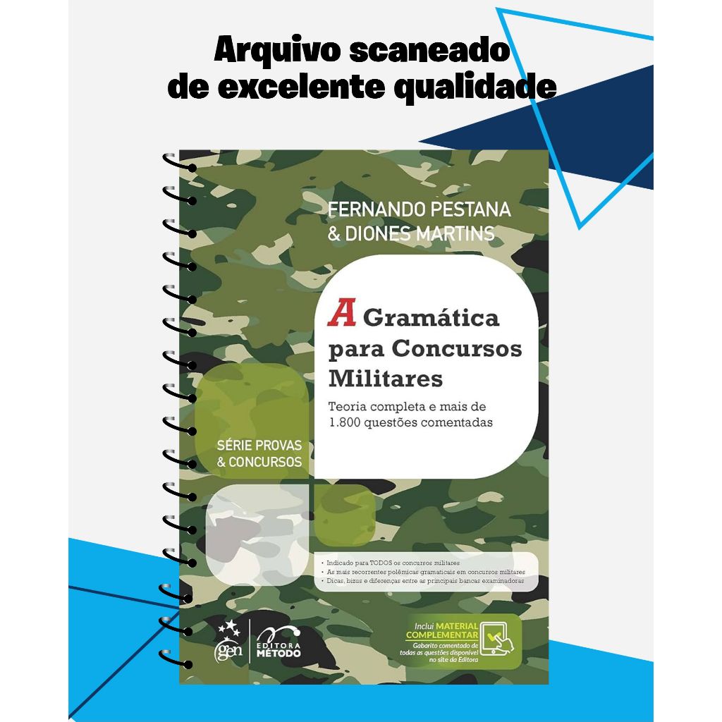 A Gramática para Concursos Militares (Impressão Preto e Branco ...