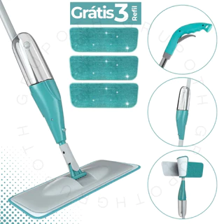 Rodo Mop Spray Com Reservatório Refil Microfibra Mágico Esfregão Vassoura de Limpeza Fácil Limpa