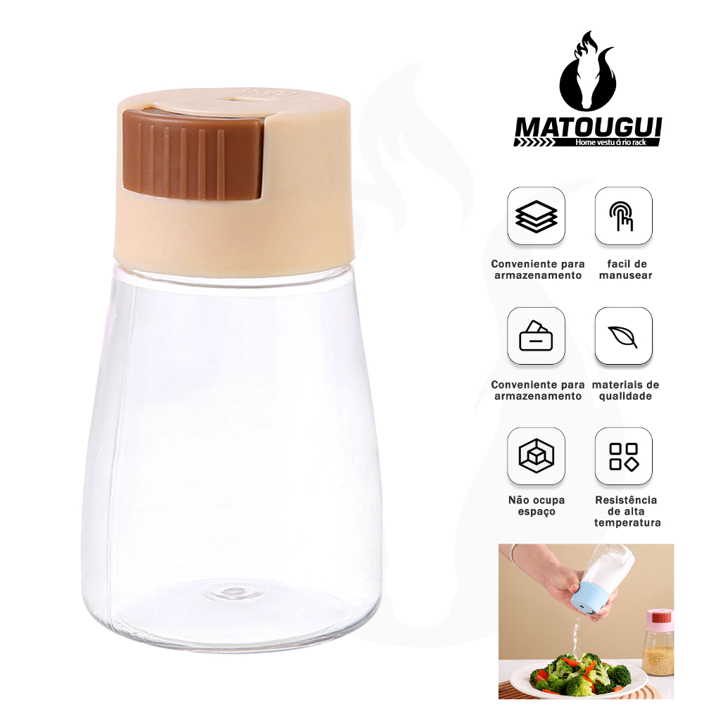 Matougui] Garrafa profissional de tempero para cozinha, feita de vidro ...