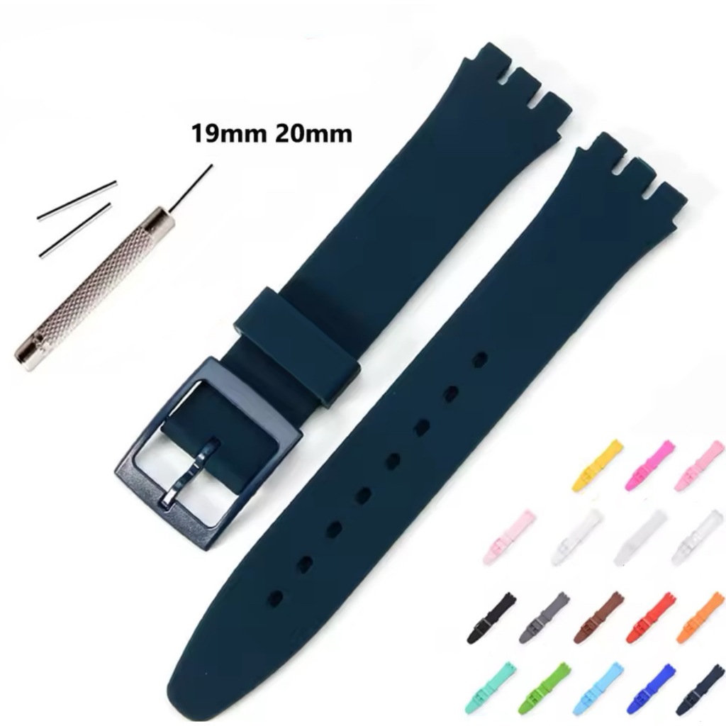Pulseira Relógio Para A Marca Swatch 19mm 20mm Diversas Cores Pulseira ...