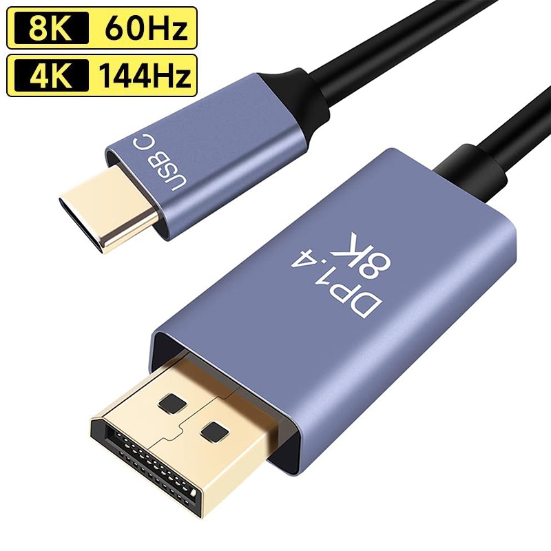 Acer Câble USB C Vers DisplayPort 2M 4K@60Hz - Thunderbolt 3/4 Compatible MacBook IPhone 15/16 Pro