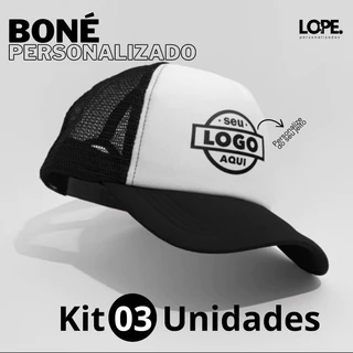 Kit 03 bonés personalizado com a sua logo