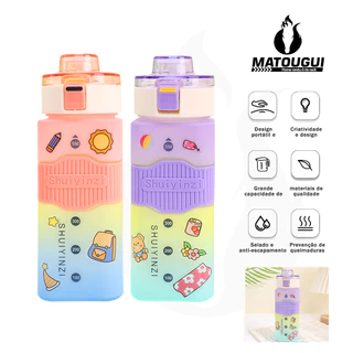 [Matougui] 550ml Copa De água Com Palha, Copa De Vidro PC, Copa Portátil