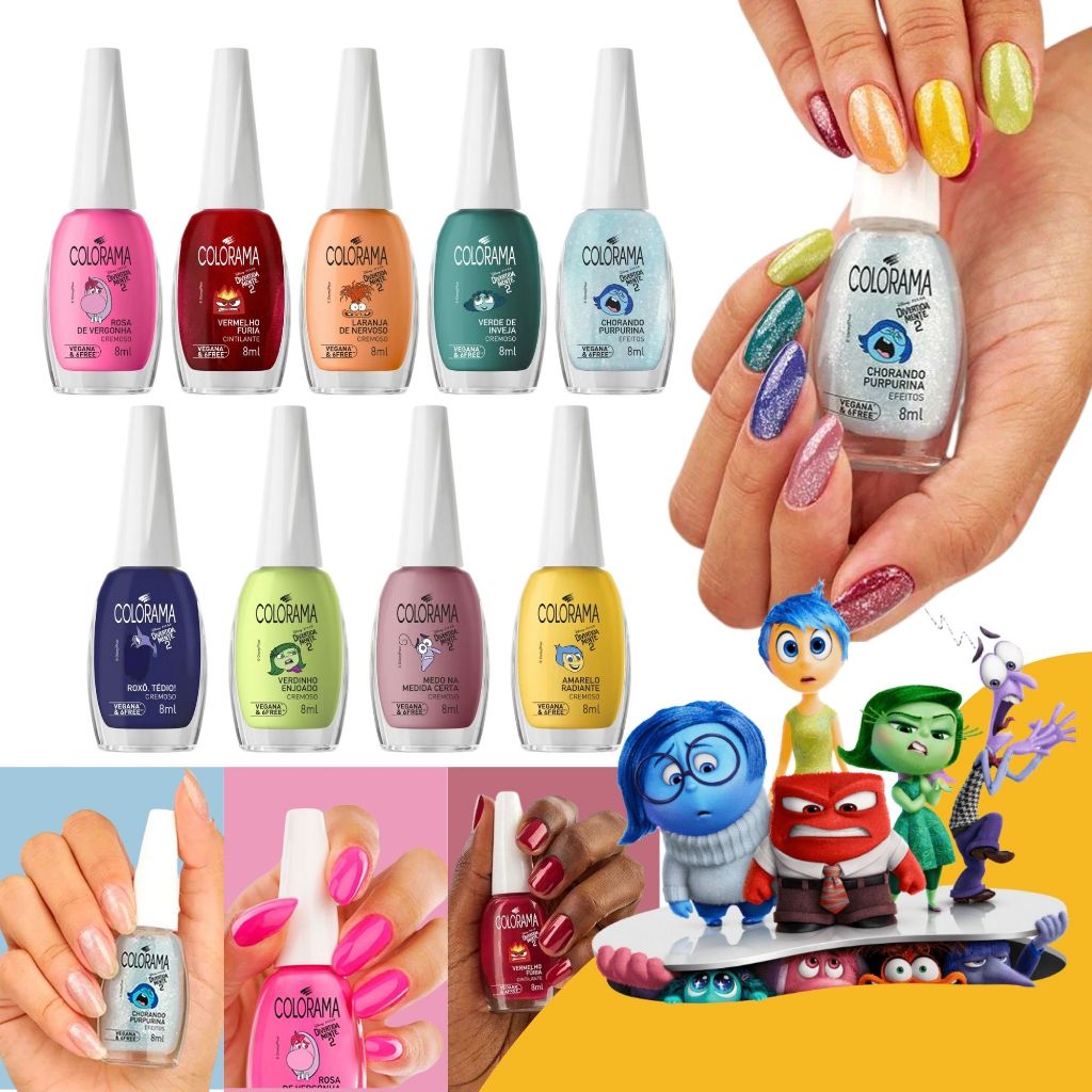 Kit de Esmalte Divertida Mente 2 Colorama 9 Cores Lançamento ...