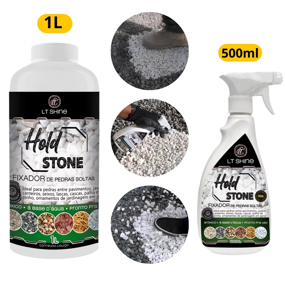 Fixador De Pedras Soltas Piso Drenante Cola Pedra Ou Granilhas Seixos Hold Stone - Lt Shine