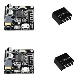 2x Placa Receptor Bluetooth 5.0 + 2x Isolador B1205s 1w