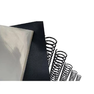 Kit Encadernação 100 Capas A4 + 50 Espirais Pretos 9mm