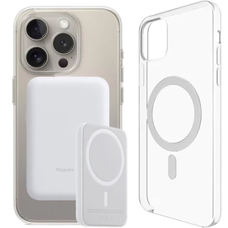 Kit Capa Capinha Magnética + Carregador Sem Fio Indução Para iPhone 11 12 13 14 15 Pro Max