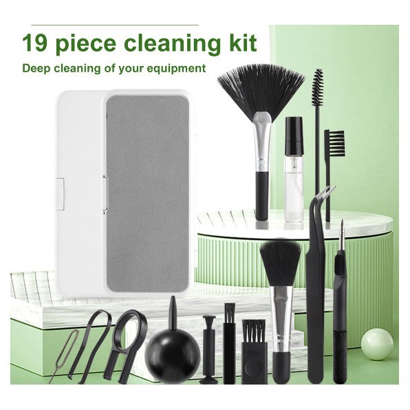 Kit Ferramentas de limpeza 19 Em 1 AirPods/Teclado/Fone Ouvido/Celular/Notebook/PC