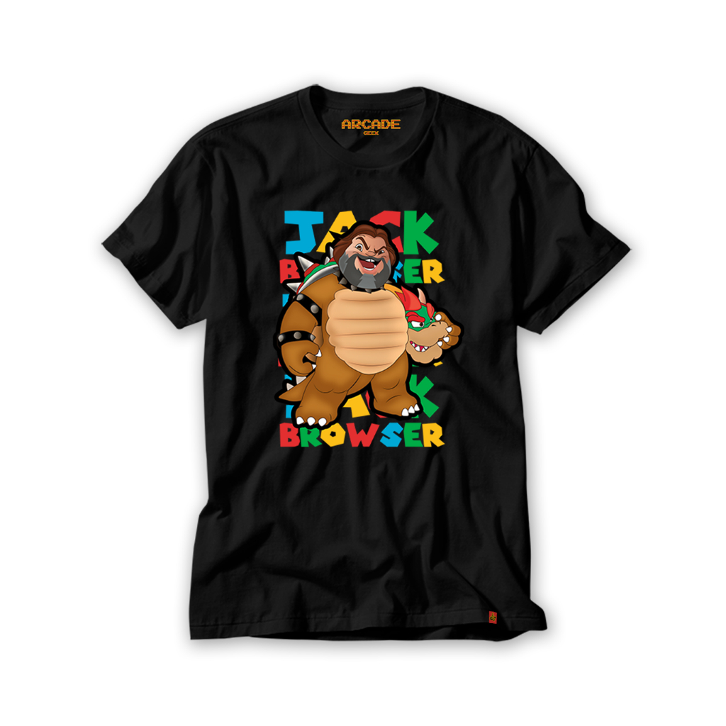 Camiseta Super Mario Bros Jack Black Bowser Koopa camisa masculina e
