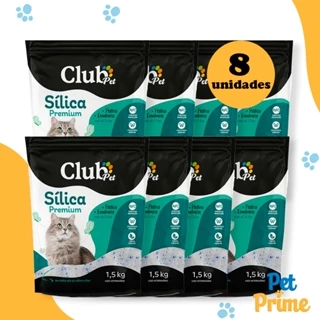 kit 8 Areias Sílica Premium Para Gatos 1,5kg Savana Pet